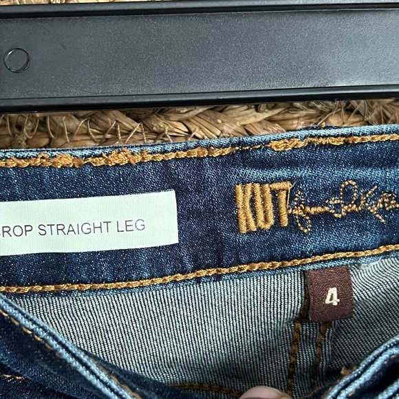 Kut From The Kloth Crop Straight Leg Jeans Sz 4 - Picture 4 of 5
